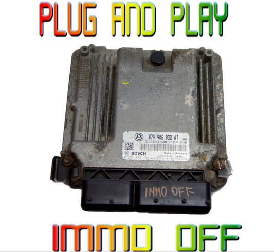 Volkswagen Crafter Ecu 074906032AT 0281014133 IMMO OFF PLUG AND PLAY.