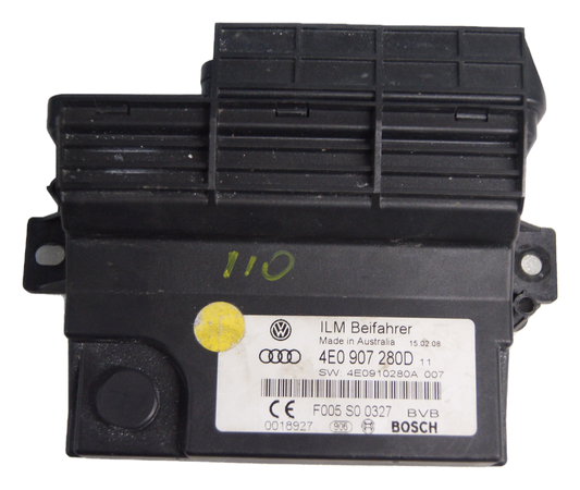 Audi A8  Onboard Power Supply Controller ECU ILM  4E0907280D 4E0910280A