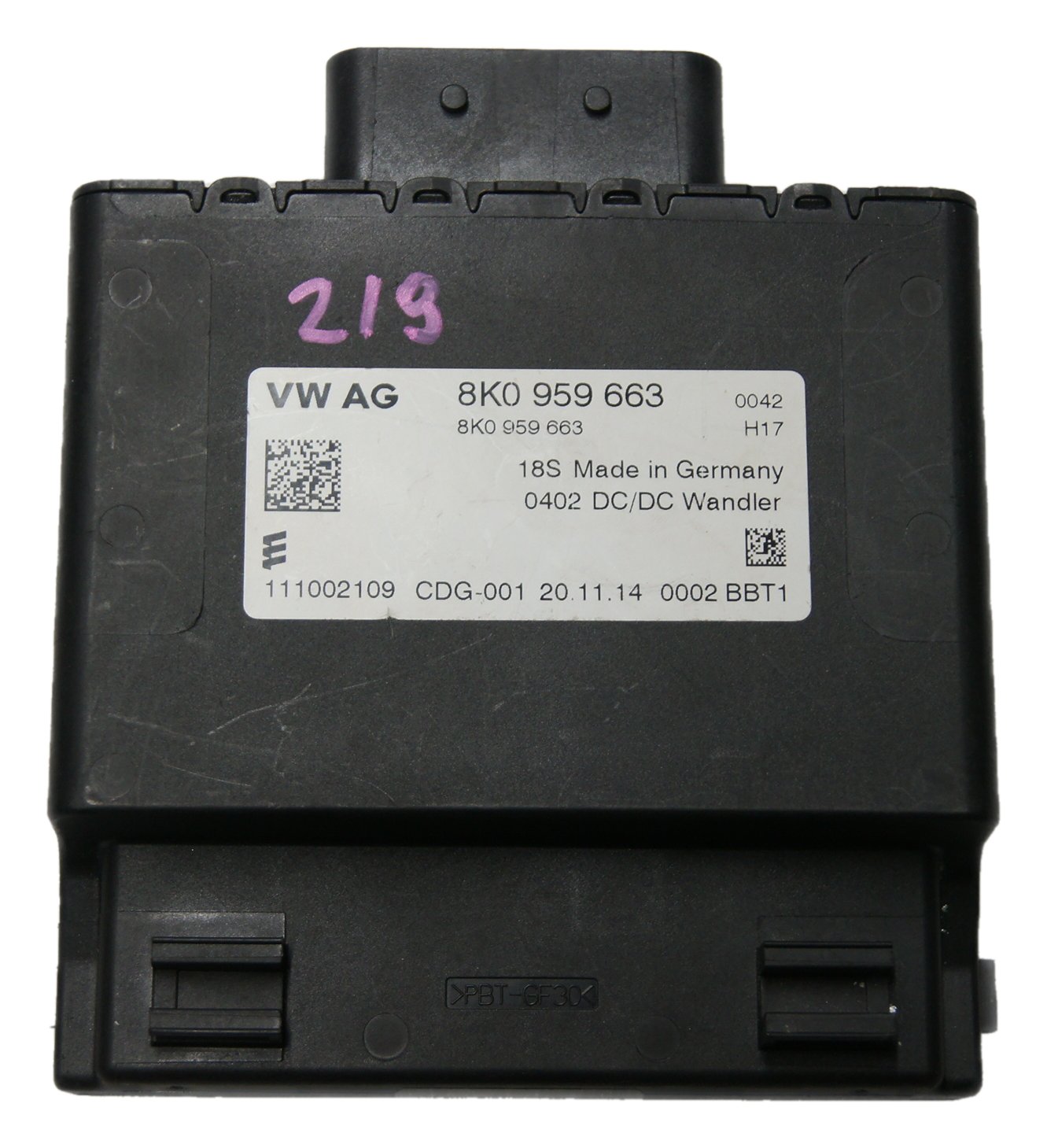 AUDI A3 8P A4 B8 8K A5 8T VOLTAGE STABILISER CONTROL MODULE ECU 8K0959663