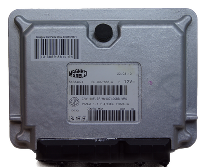 FIAT Panda ecu 1.1 IAW 4AF.SF HW407 20BB-WR0 51834074 plug and play