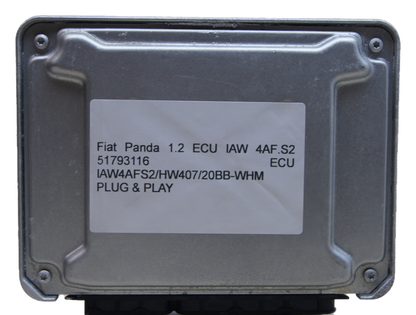 Plug & Play Virgin ecu Fiat Panda 51793116 - IAW4AF.S2/hw407/20bb-whm