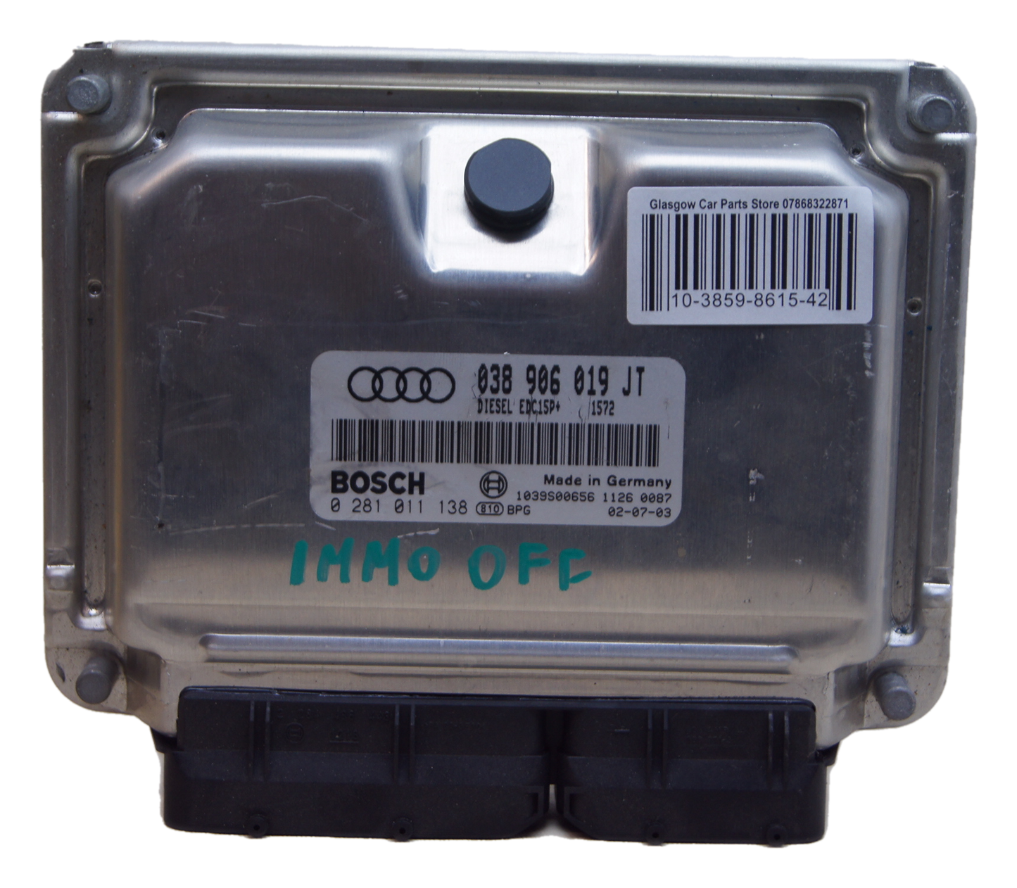 VW Audi Seat Skoda ECU 038906019JT / 02810111380 IMMO OFF