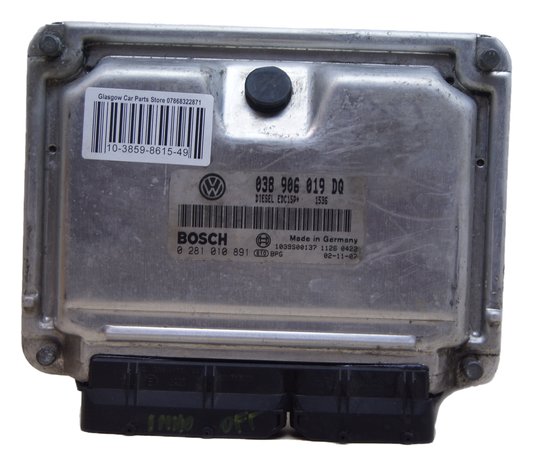 Vw Seat Ecu 038906019 DQ 0281010891 Plug & Play Immo off