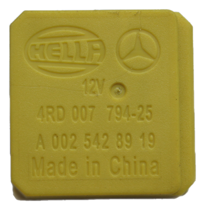 YELLOW 5 PIN RELAY MERCEDES A0025428919 HELLA 4RD 007 794 25