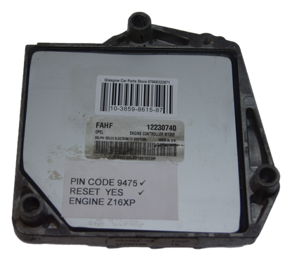 VAUXHALL OPEL Z16XEP ECU 12230740 FAHF MT35E  RESET AND PIN.