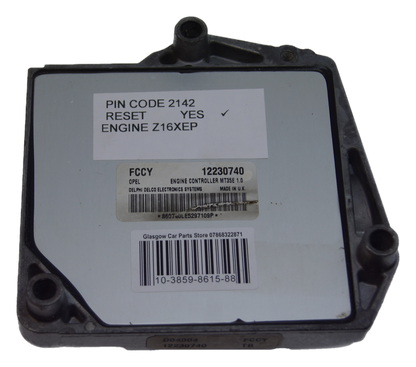 Vauxhall Opel Z16XEP ECU 12230740 FCCY MT35E 1.0  RESET AND PIN CODE.