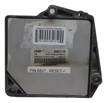 Vauxhall  Opel Astra 1.6 Z16XEP ECU FDMP 55561172  MT35E 2.3 PIN AND RESET.