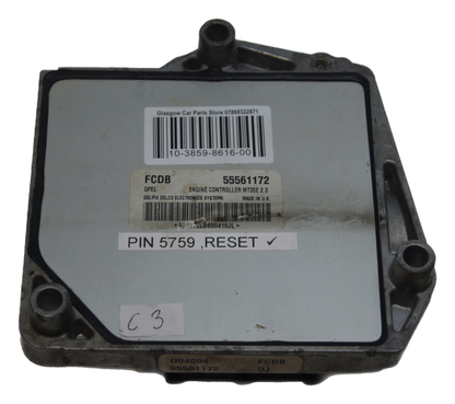 VAUXHALL OPEL ASTRA H 1.6 Z16XEP ECU 55561172 FCDB MT35E RESET & PIN