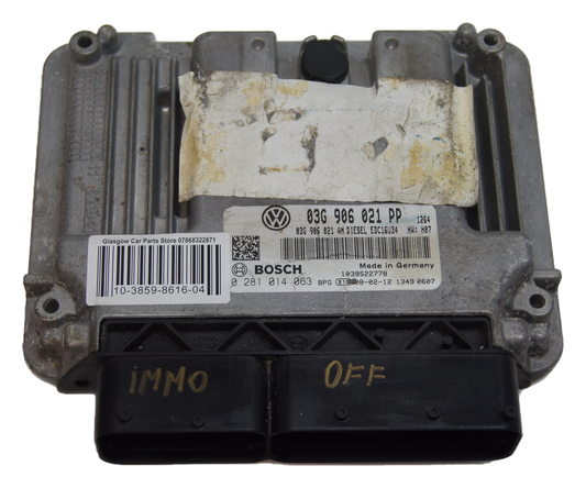 VW  2.0 TDI BKD ECU PLUG & PLAY IMMO OFF 03G906021PP 0281014063