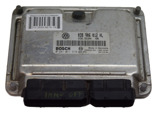 VW SEAT  1.9  ECU 038906012 HL 0281011319 IMMO OFF PLUG AND PLAY.