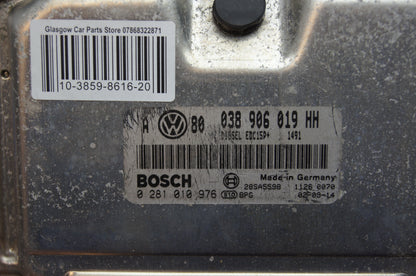 VW Audi Seat Skoda ECU 038906019HH 0281010976 IMMO OFF.