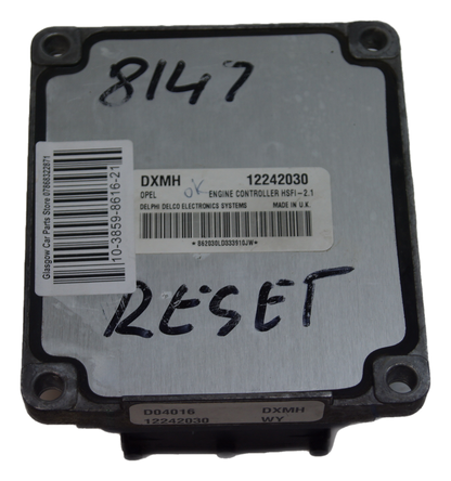 12242030 VAUXHALL / OPEL ENGINE ECU DXMH . RESETED TECH 2