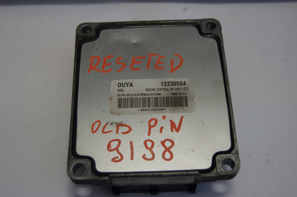 VAUXHALL MERIVA 1.6 Z16XE ECU DUYA 12230554 RESRTED