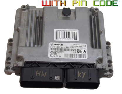 ECU PEUGOT CITROEN 0281031043 9809478580 EDC17C60.PIN CODE