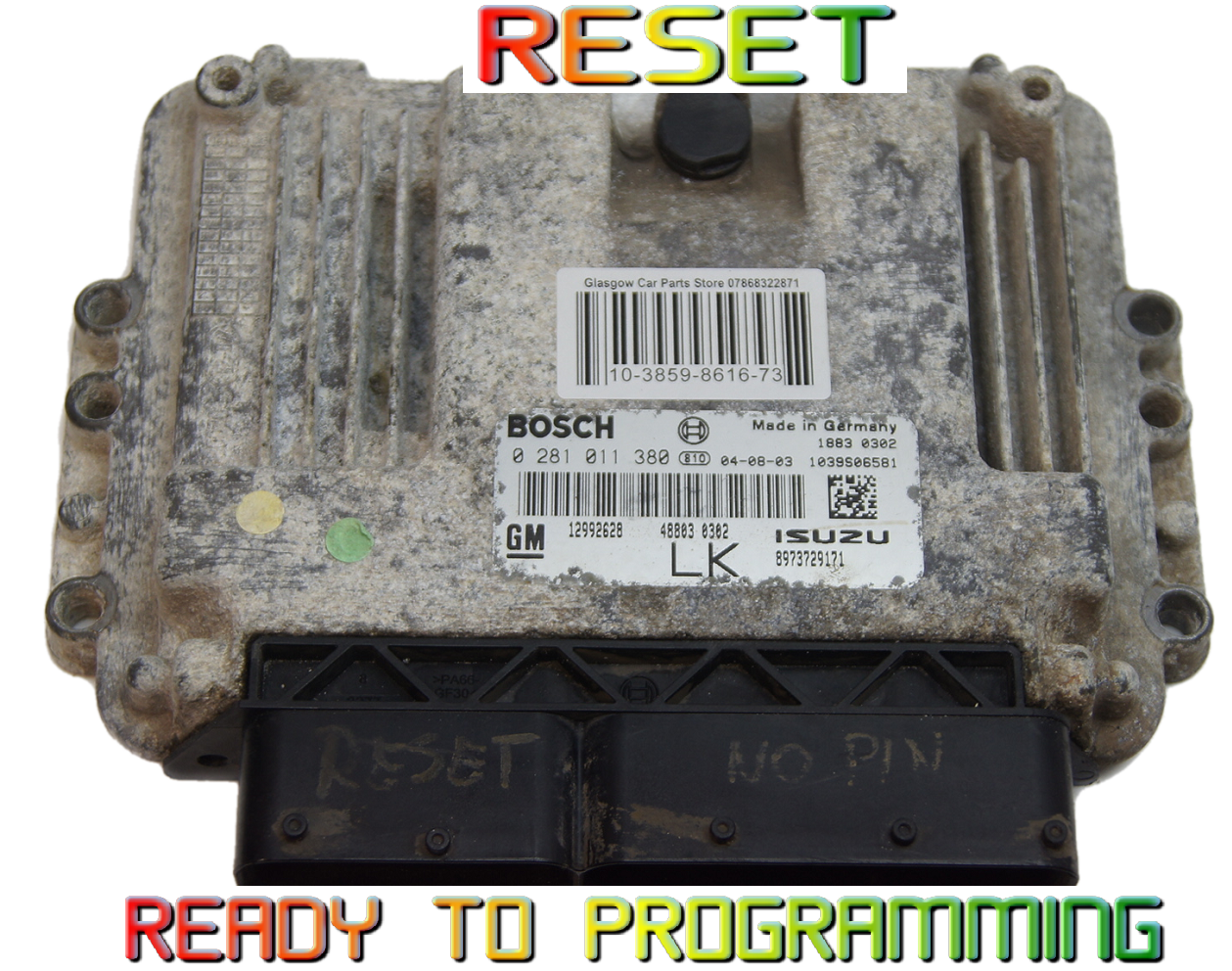 VAUXHALL 1.7 DIESEL ENGINE ECU 0281011380 12992628.RESET VIRGIN