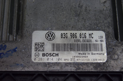 SKODA VW Engine ECU 0281014104 03G906016MC IMMO OFF PLUG AND PLAY.