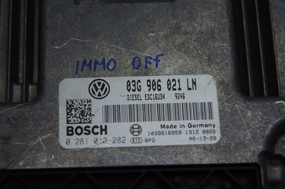 SEAT ALTEA 1.9 TDI BXE ECU 03G906021LN 0281013282 IMMO OFF PLUG & PLAY.