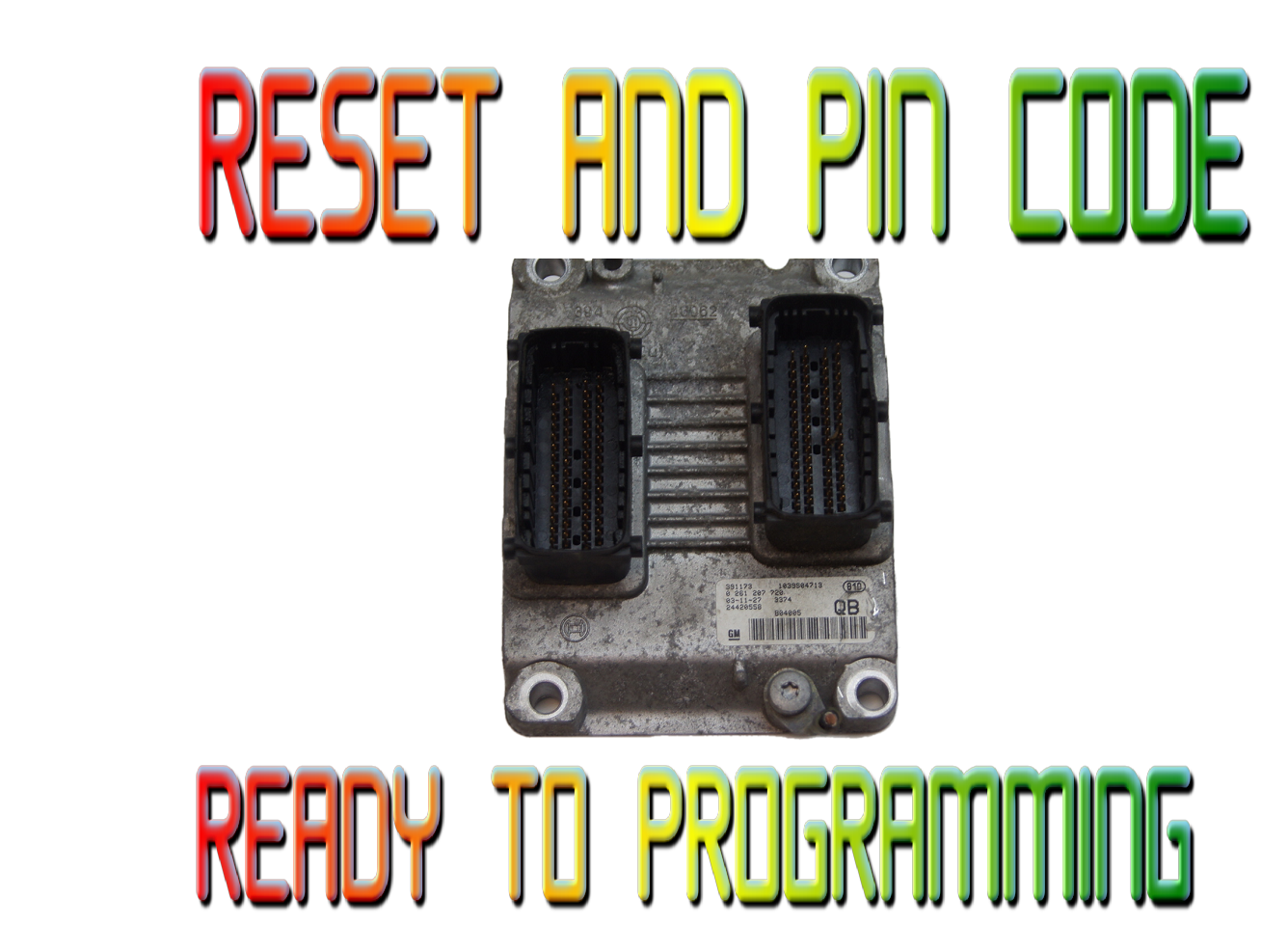 VAUXHALL CORSA Z10XEP ECU 24420558 QB 0261207720 reset and pin