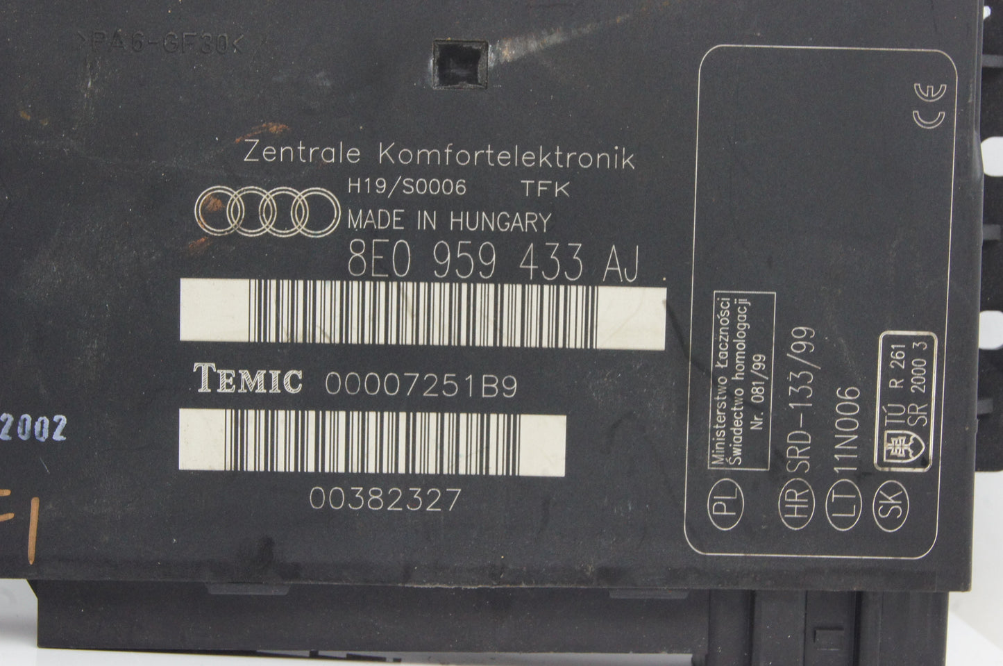 AUDI Comfort Control Unit 8E0959433AJ