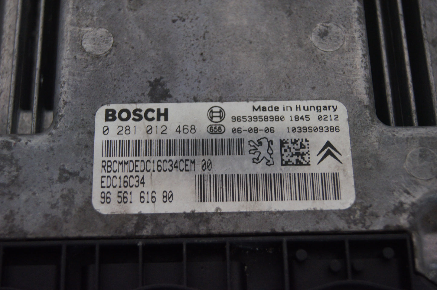 Peugeot Citroen bosch 0281012468 9663268380 Immo Off .Plug and Play EDC16C34