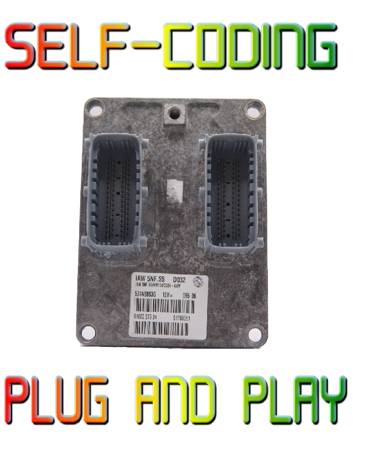 ECU FIAT IAW5NF.S5  HW104  51788361 Plug & Play , VIRGIN,  Self coding