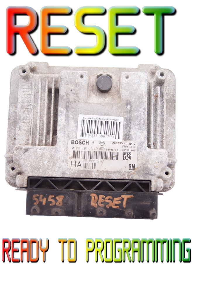 Vauxhall VECTRA 1.9 CDTI ECU 0281014449 55566276  HA RESET.