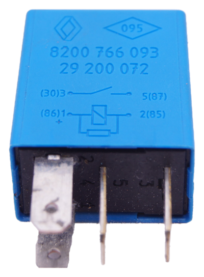 Renault 8200766093 (2001-2014) Multi-Use 4-Pin Blue Relay 29200072 20A 12V.