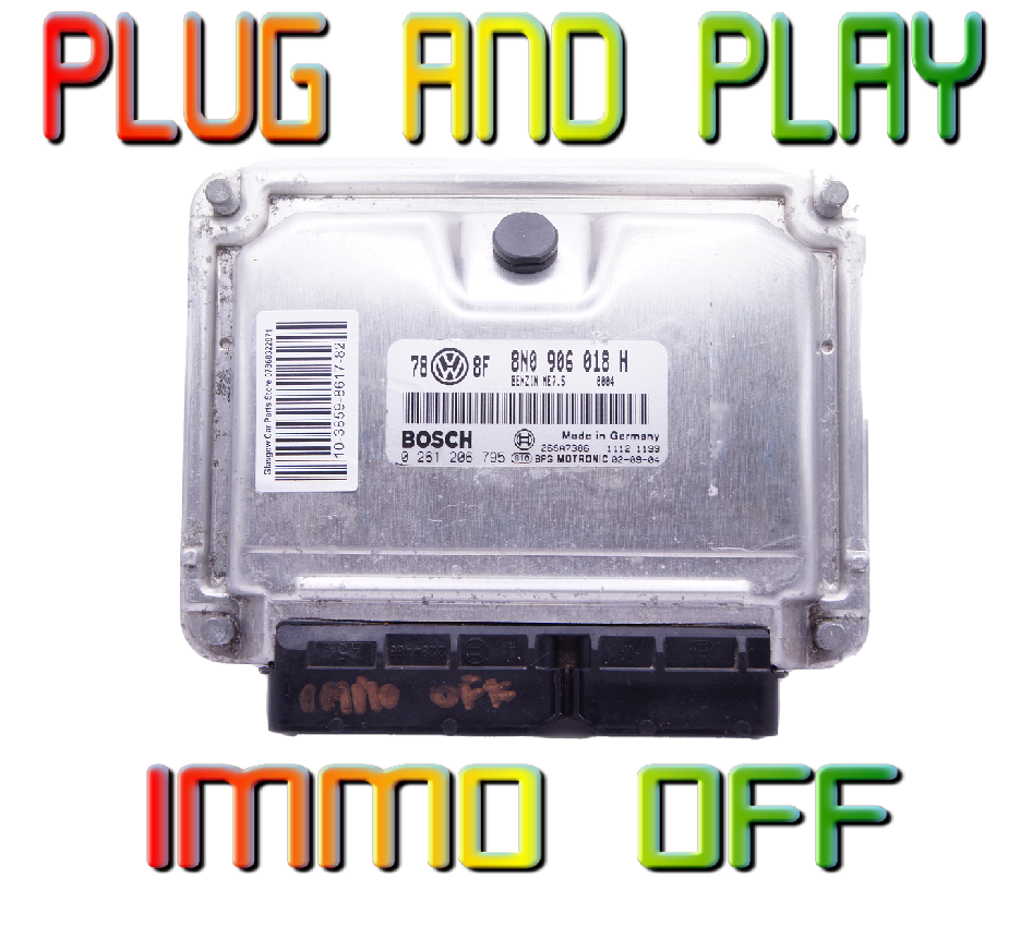 AUDI TT 1.8T  ECU PLUG & PLAY IMMO OFF  8N0906018H 0261206795