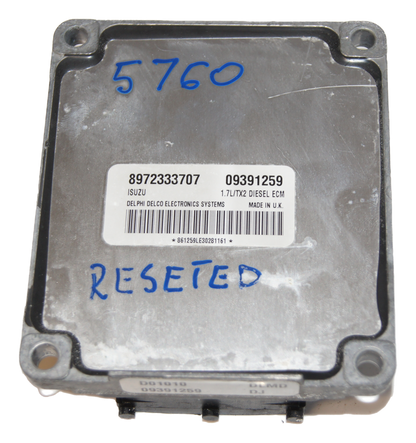 ECU Vauxhall Astra, Zafira ,Corsa 1.7 Diesel ECU/ECM  8972333707 09391259.RESET