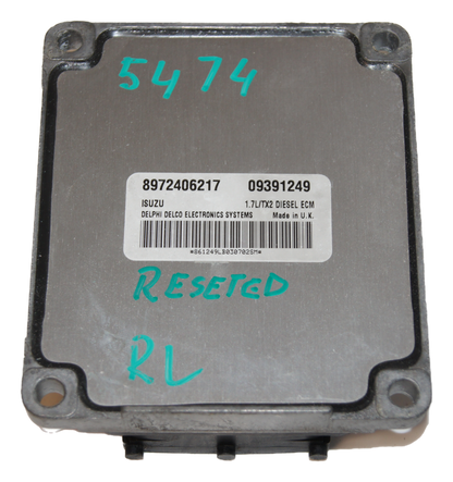 Opel Vauxhall ECU Engine Control Unit 8972406217 09391249 .RESET .(VIRGIN)