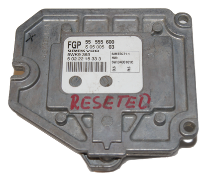 55555600 VAUXHALL  ECU  OPEL 5WK9 393 Z18XE 16. RESET. VIRGIN