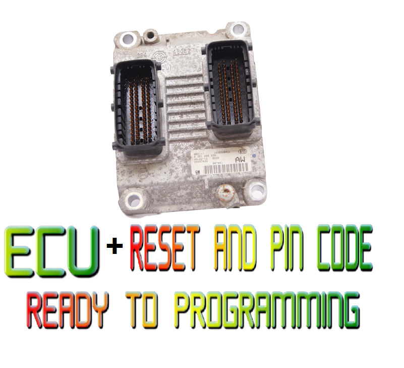 Vauxhall ECU Z10XEP 55557932 AW 0261208939. ECU+RESET + PIN CODE.