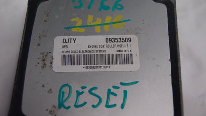 Vauxhall Opel Astra G 1.6 Z16SE ECU 09353509 DJTY HSFI2.1 (RESET Tech 2 ready)