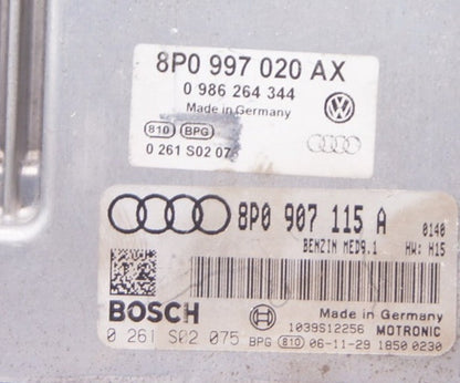 AUDI A3 ECU 2.0 TFSI  IMMO OFF PLUG & PLAY 8P0907115A 0261S02075