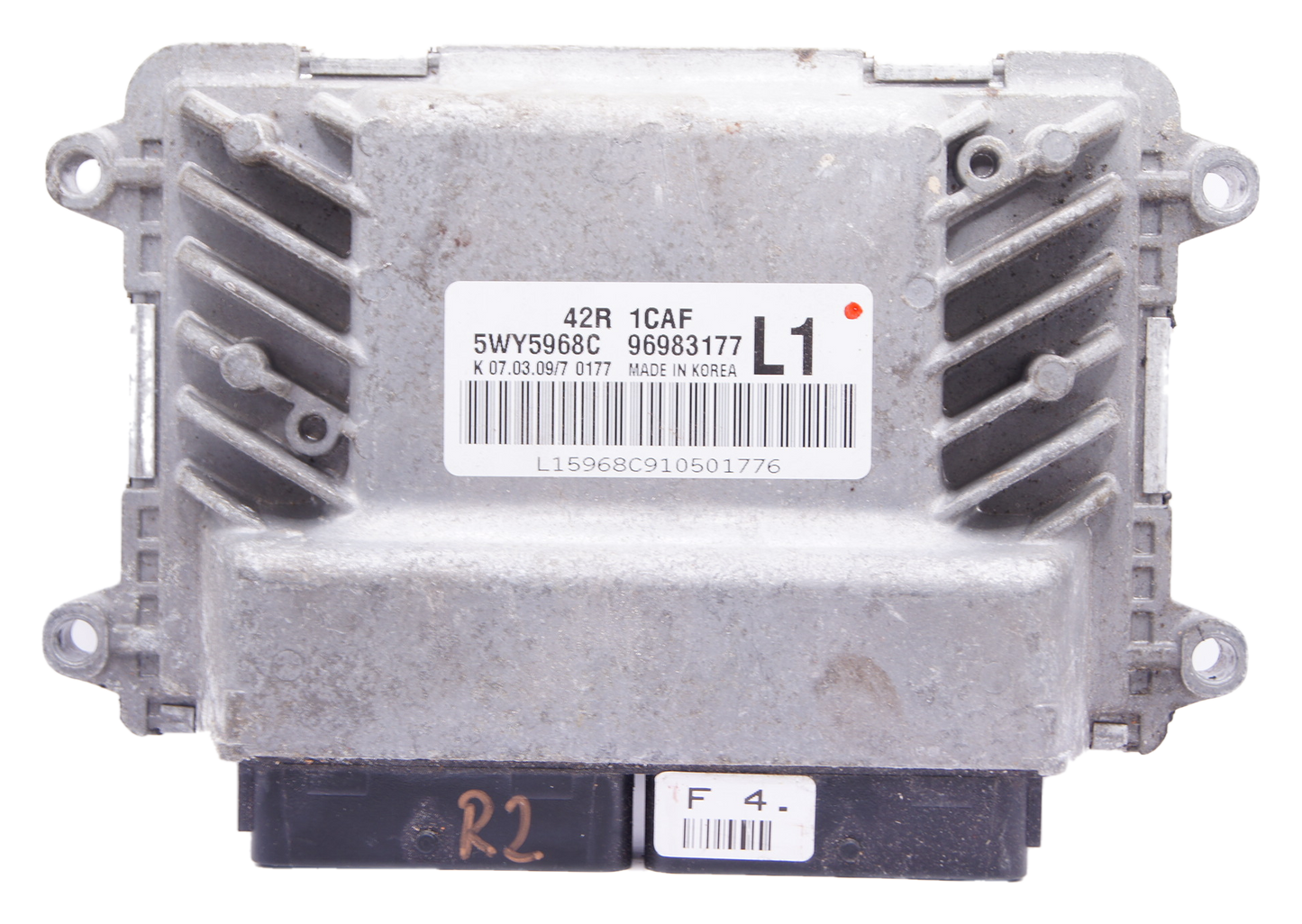 CHEVROLET AVEO 1.2 LS ENGINE ECU 5WY5968C 96983177 L1 PLUG AND PLAY