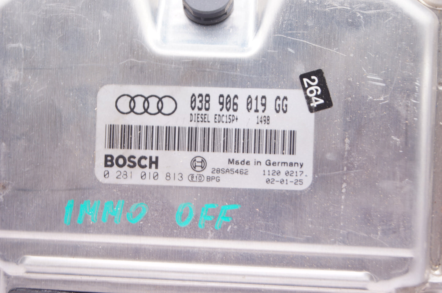 Audi A4 TDI 1,9 AVB IMMO OFF ECU 0281010813 - 038906019GG.PLUG AND PLAY