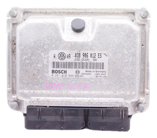 VW Audi Skoda 1.9 sdi ECU 038906012ES 0281010644 IMMO OFF . PLUG AND PLAY