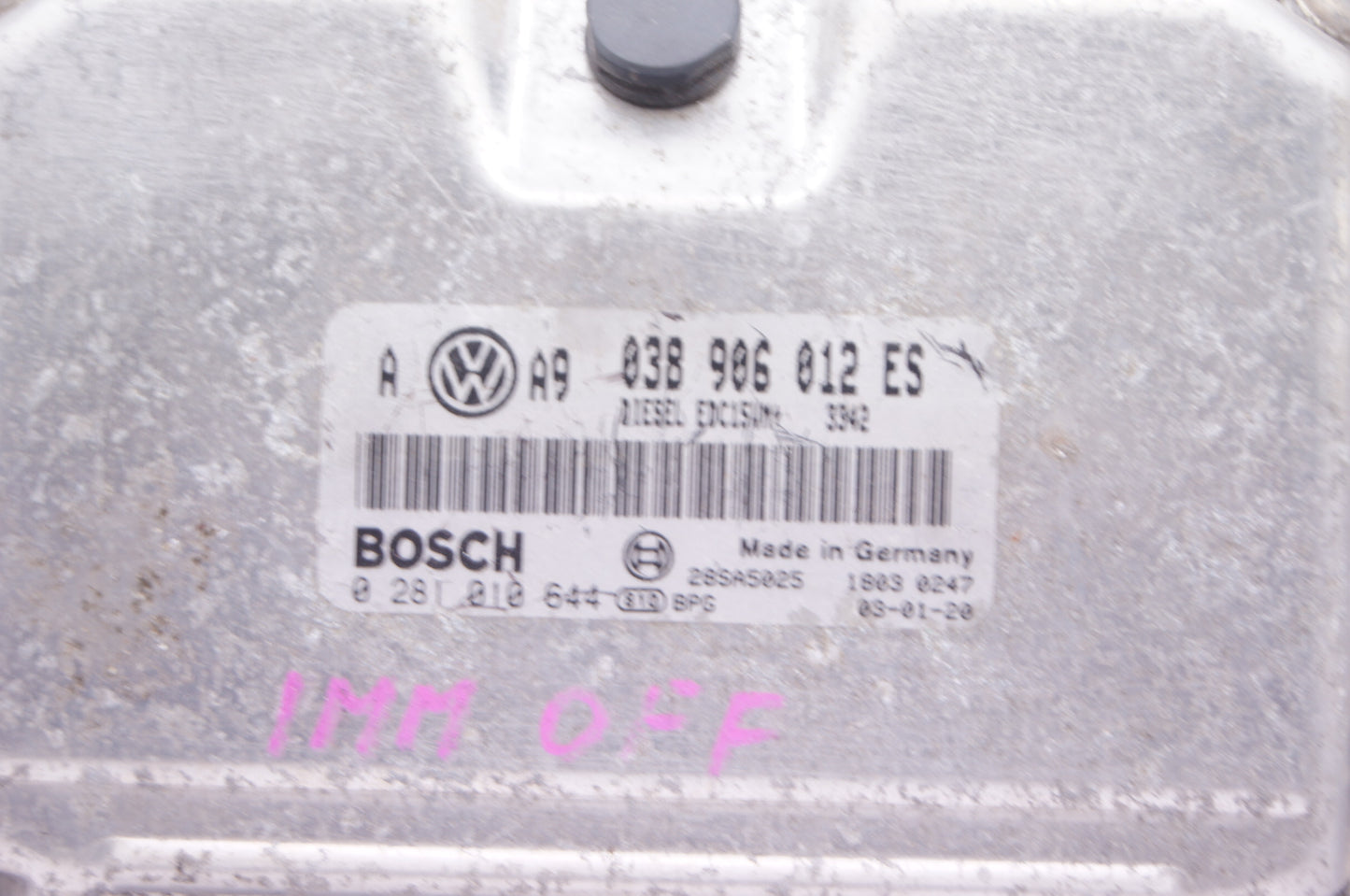 VW Audi Skoda 1.9 sdi ECU 038906012ES 0281010644 IMMO OFF . PLUG AND PLAY