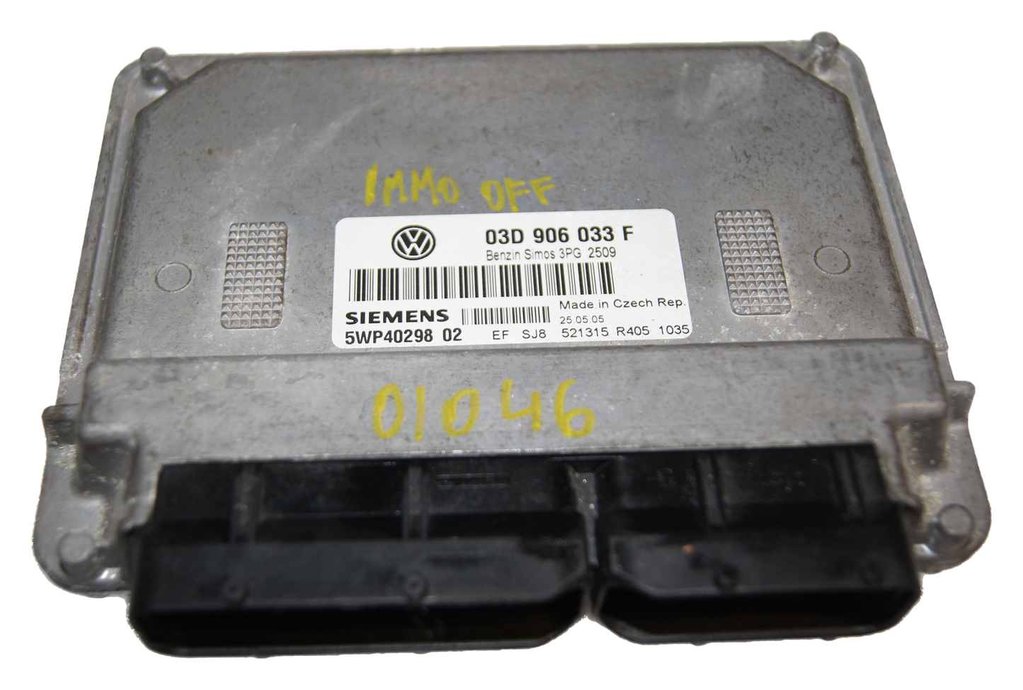 VW Polo 1.2 Engine contro unit ECU 03D906033F / 5WP40298 02 immo off