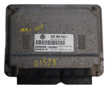 Vw Polo 1.2  Skoda Engine control unit 03E906033L 5WP40194 immo off