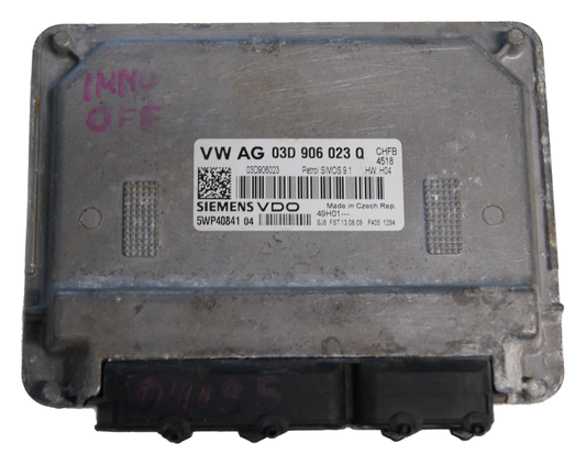 VW Audi Seat Skoda Engine control unit 03D906023Q  5WP40841 immo off.