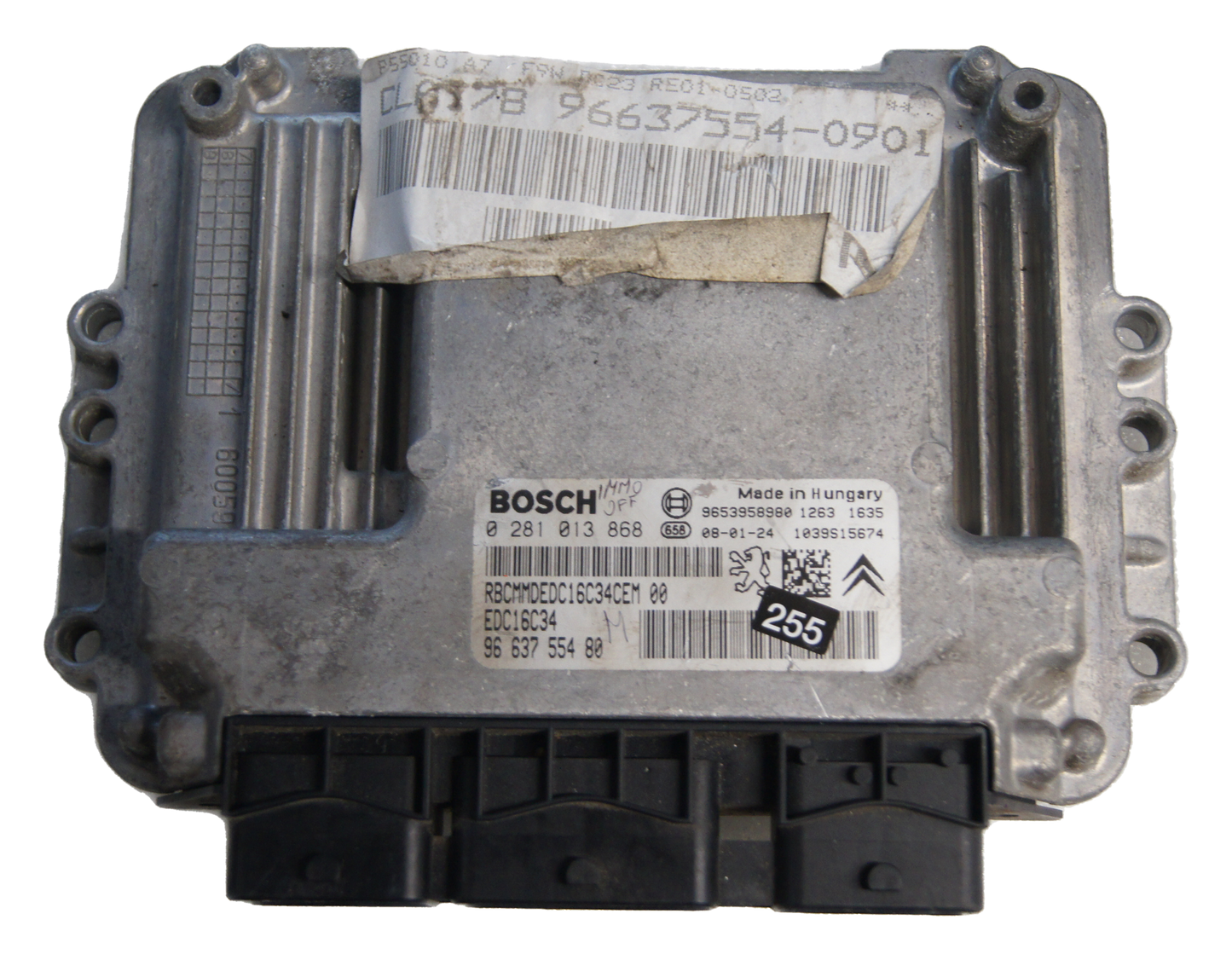 Peugeot Citroen ENGINE ECU 0281013868 9663755480 IMMO OFF