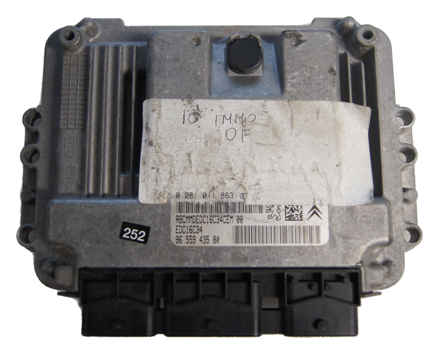 Peugeot Citroen ENGINE ECU 0281011863 9655943580 IMMO OFF