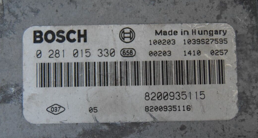 Vauxhall VIVARO TRAFIC PRIMASTAR 2.0 CDTI  ECU 0281015330 8200935115 ORGINAL FILE.