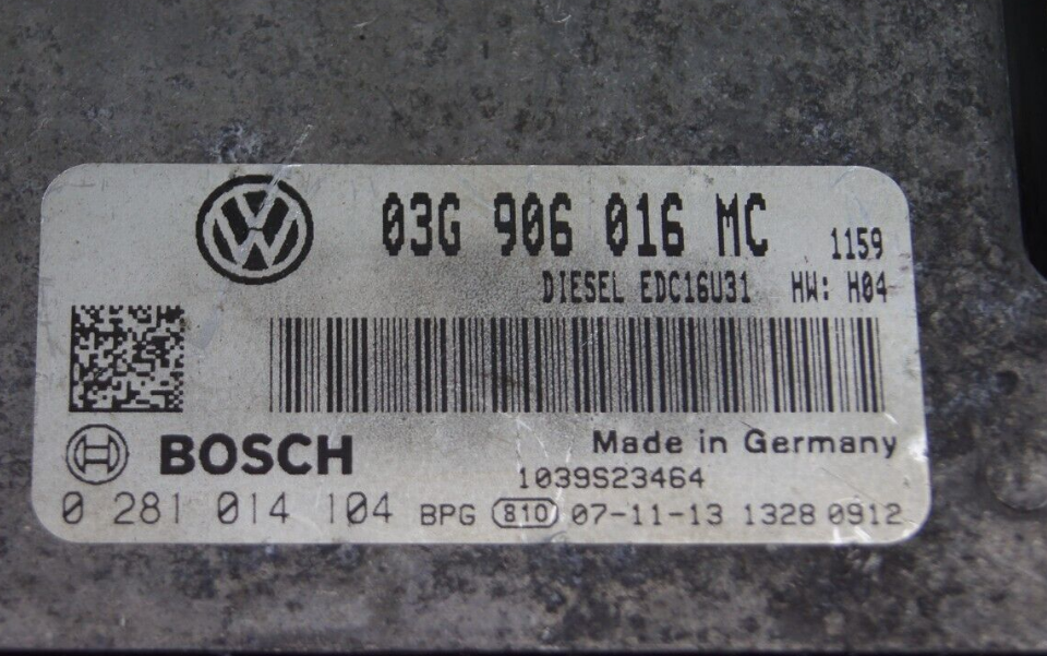 VW SKODA  ECU 0281014104 03G906016MC FILE ECU