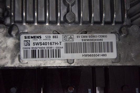 PEUGEOT 407 2.0 HDI ECU ENGINE CONTROL UNIT 5WS40167H-T SIEMENS. VERGIN ECU