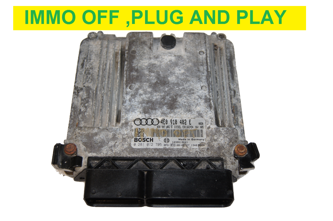 AUDI A8 3.0TDI ECU 0281012705 - 4E0910402E IMMO OFF .PLUG&PLAY