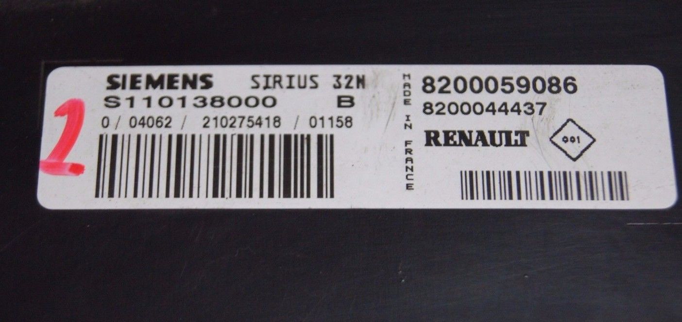 Renault  SIRIUS32N ECU S110138000 B 8200059086 8200044437