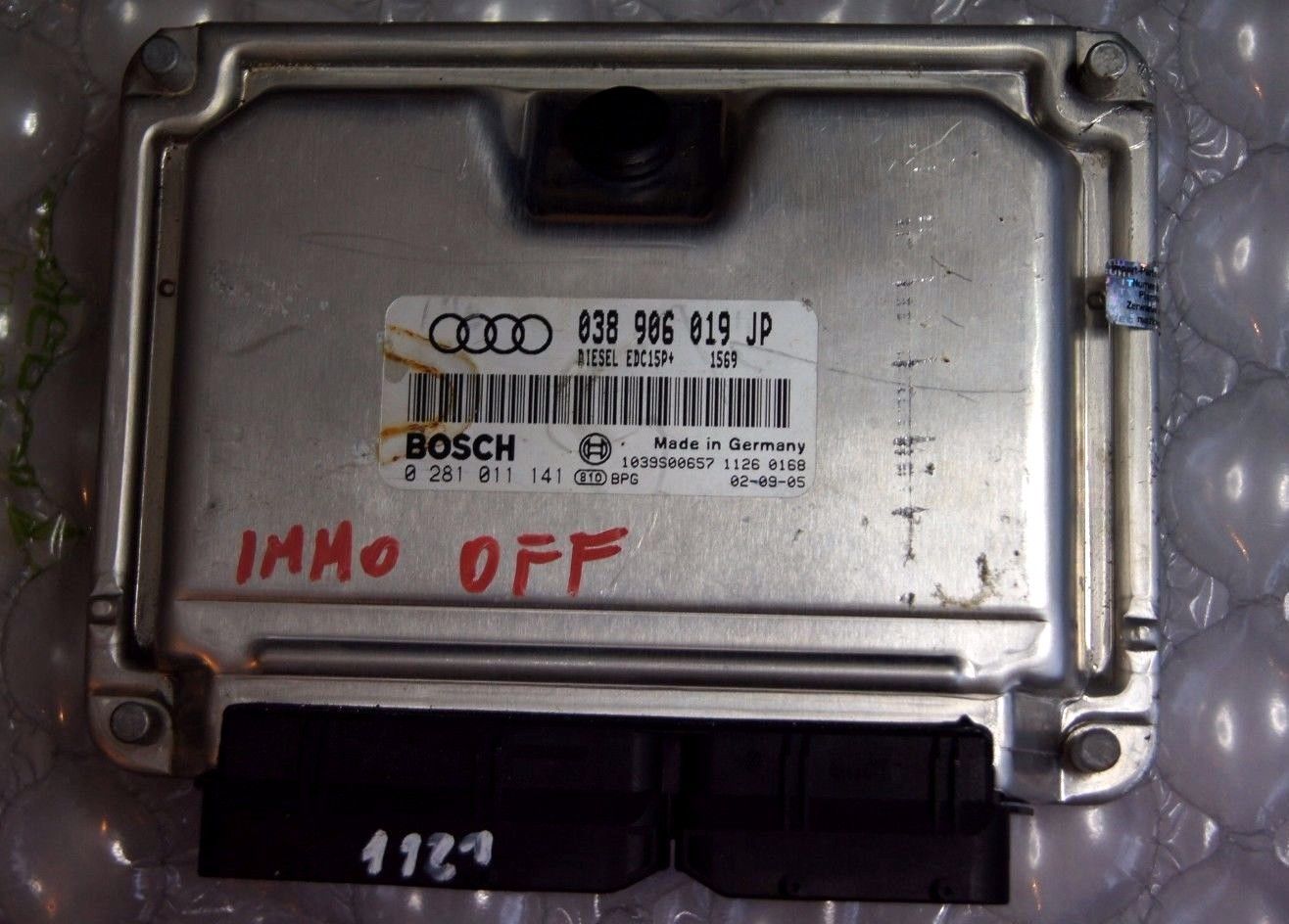 AUDI A4 B6 1.9TDI - ENGINE ECU - 0281011141 - 038906019JP .IMMO OFF. PLUG & PLAY