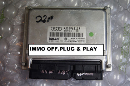 Audi A6 C5 1.8T AWT Engine Controller ECU 4B0906018R .IMMO OFF. PLUG & PLAY